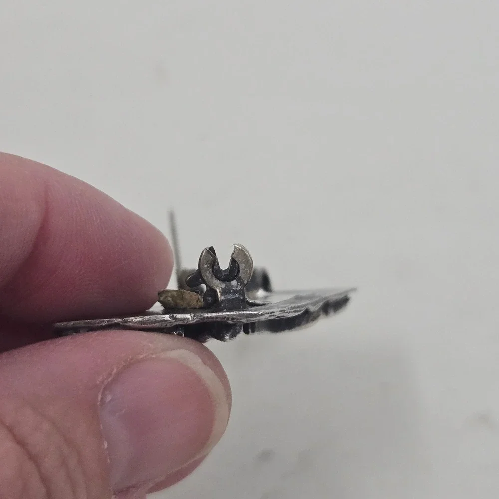 K. Pfeffermann Sterling Silver Brutalist‎ Brooch Pendant Israel Modernist 15.5g
